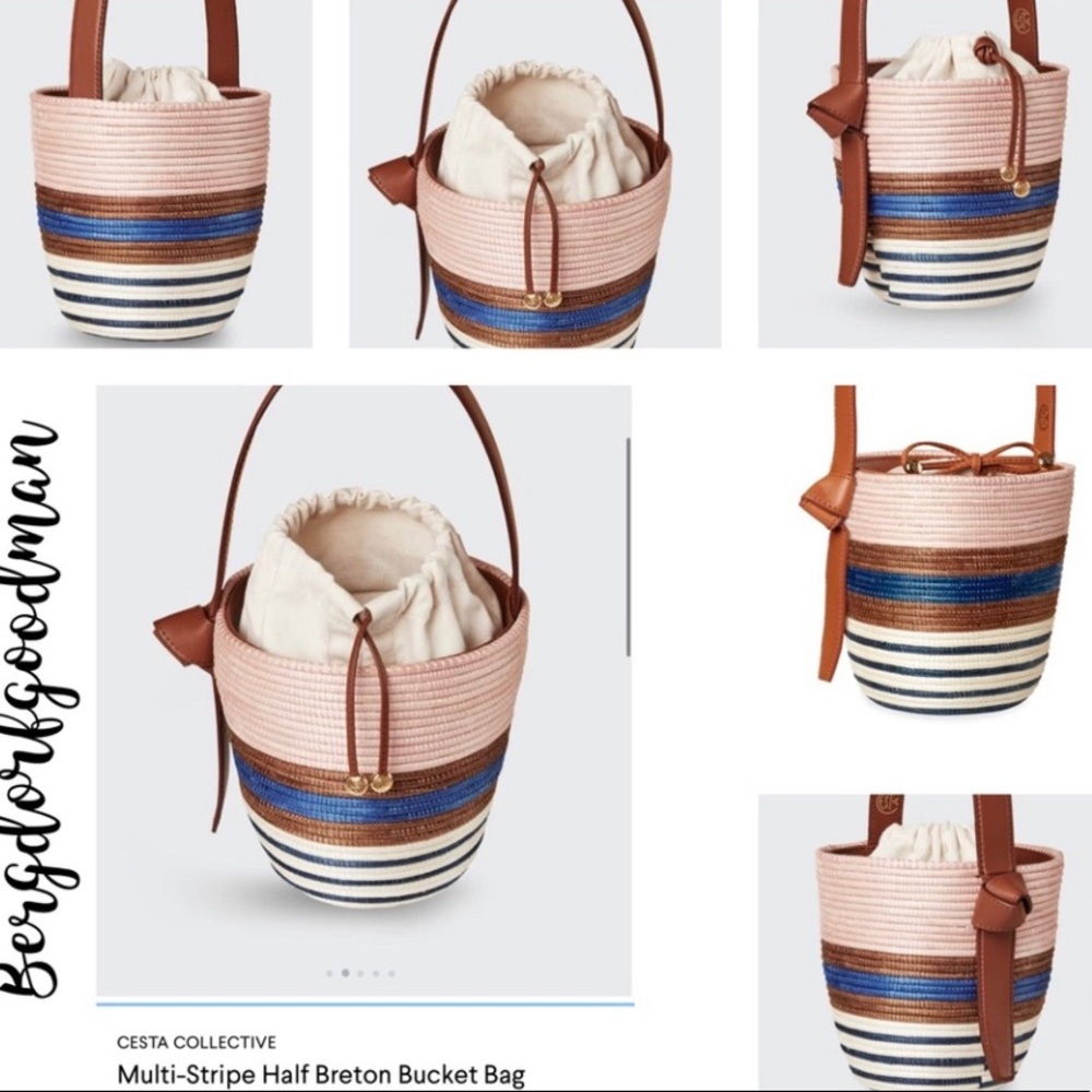CESTA COLLECTIVE Multi-Stripe bucket bag
